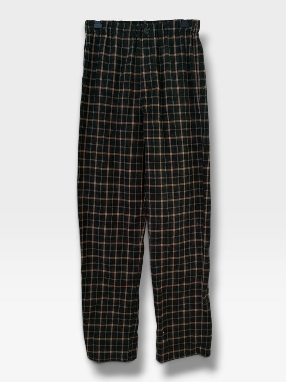 Brandy Melville Tilden Plaid Pants Dark Green Red Academia Straight Leg Trousers